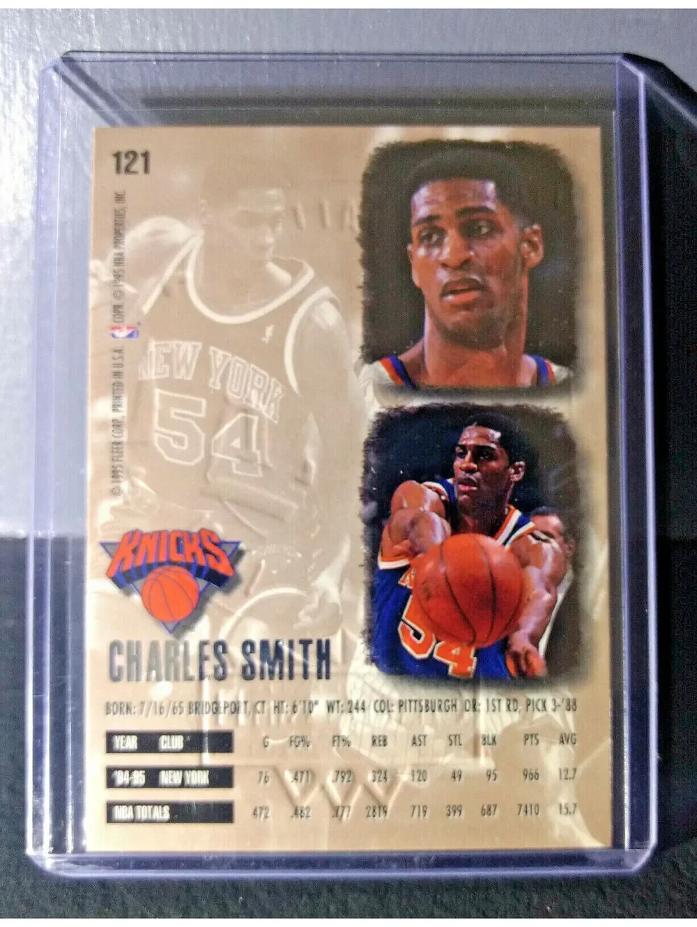 1995-96 Charles Smith Fleer Ultra Gold Medallion #121 Basketball Card